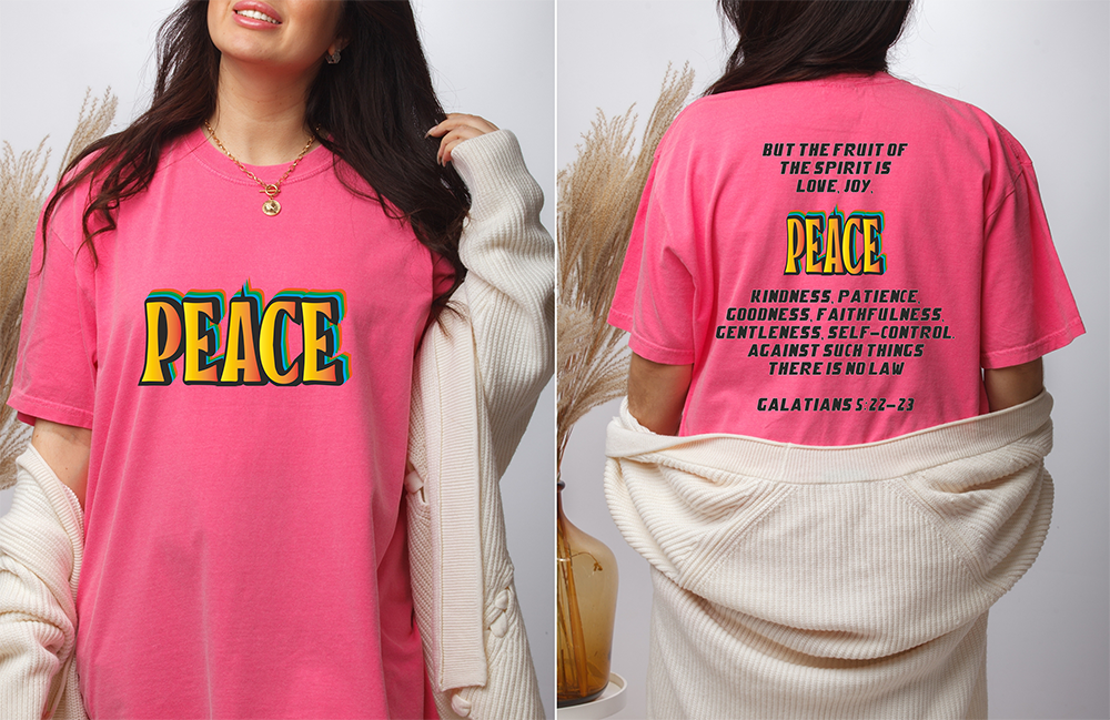 Peace T-Shirt Pink(L) 1
